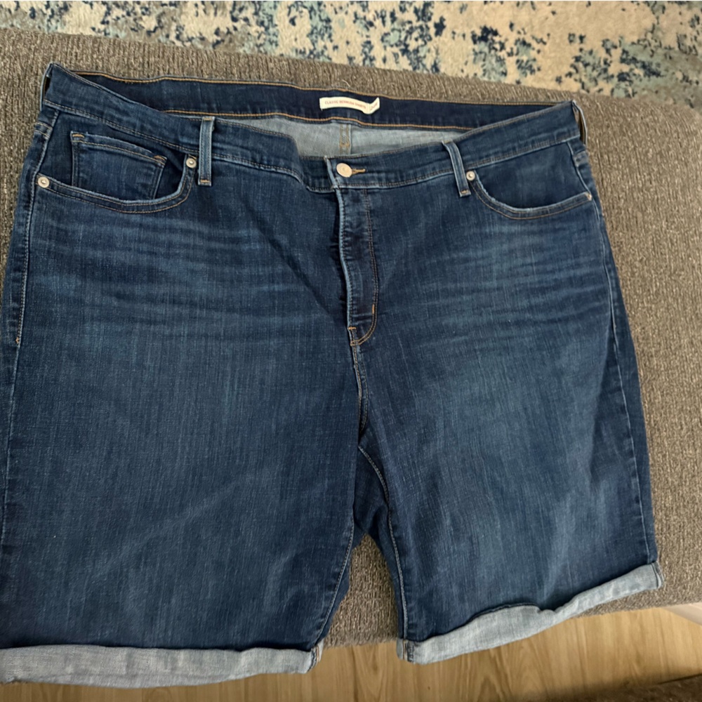 Levi Blue Denim Bermuda Shorts